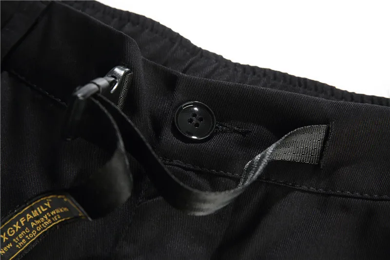 Bolsos laterais masculinos calças de carga moda