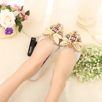 

Dropshipping Women Ballerina Flats Slip on Rhinestone Oxfords Bee Women Loafers Shoes Casual Ladies Flats Shoes