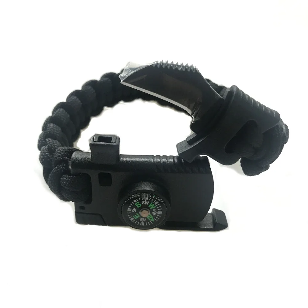 الرجال متعددة الوظائف بقاء paracord سوار مضفر سوار edc التخييم الإنقاذ الطارئة حبل أساور للنساء