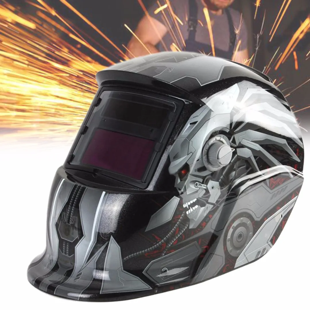 1set Cool  Robot Style Solar Auto Darkening Welding Helmet TIG Welder Len Grinding Mask