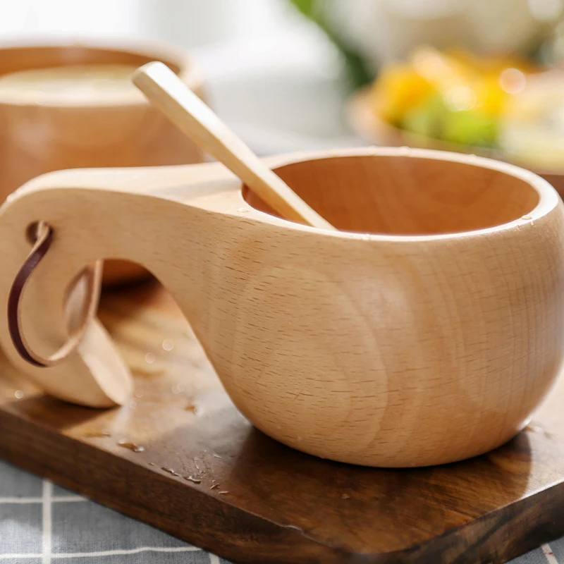 Vintage Wood Coffee Mugs Finland Kuksa Wooden Cups Coffee Tea Milk Mugs Beer Wine Cups Outdoor Camping Wooden Mugs Gift 3 Designs (7)