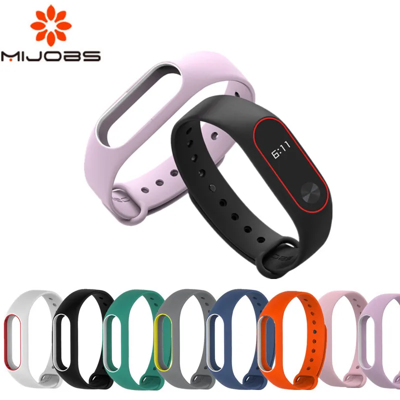 Браслет mi jobs для xiaomi mi band 2 ремешок силиконовый ремешок mi band 2 браслет напульсники ремешок на запястье для xiaomi mi Band 2