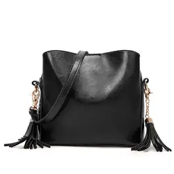 Повседневное из искусственной кожи для женщин сумка известный бренд сумки на плечо клатч через кошелек ведро для обувь девочек 2018