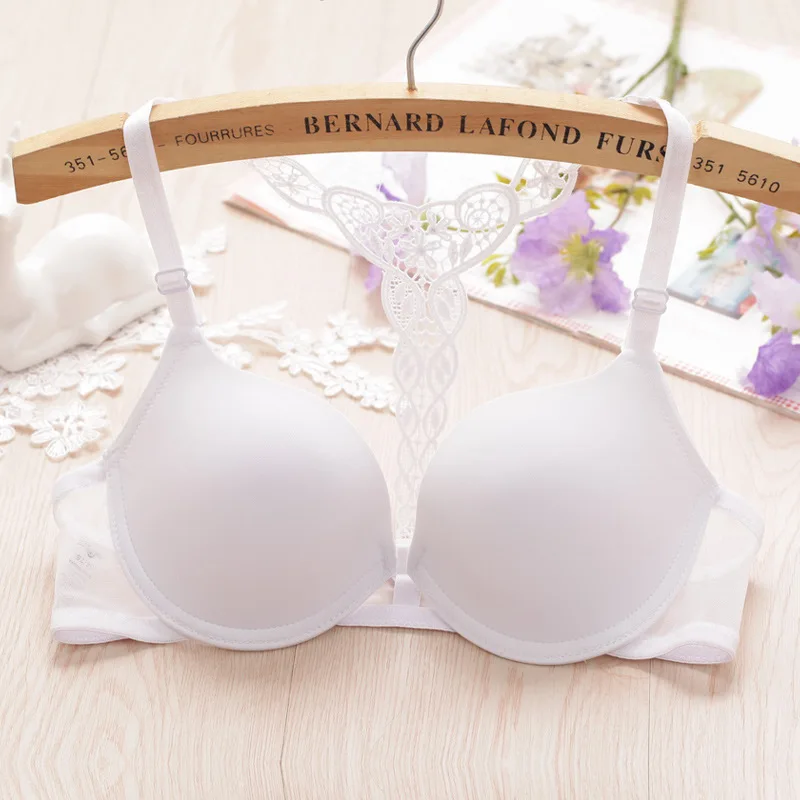 

Womens Sexy Front Closure Lace Racer Back Push Up Seamless women's Bra Racerback Bra underwear