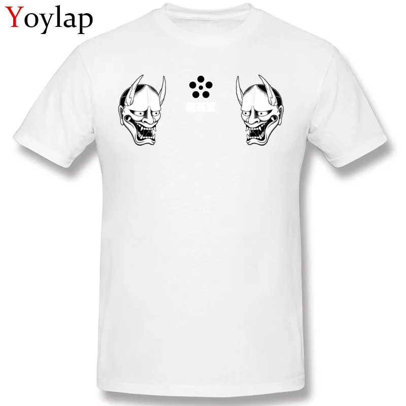 Dominant Summer Summer/Fall hannya Short Sleeve T-Shirt Cotton Fabric O Neck Men Tops Tees Casual Clothing Shirt Top Quality white