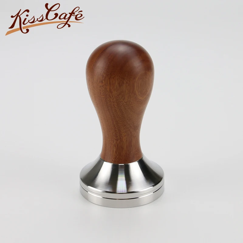 41/49/51/53/57.5/58/58.35mm Cuibourtia Wooden Tamper Coffee Powder Hammer with 304 Stainless Steel Base Coffee Accessories 41/49/51/53/57.5/58/58.35mm Cuibourtia Wooden Tamper Coffee Powder Hammer with 304 Stainless Steel Base Coffee Accessories