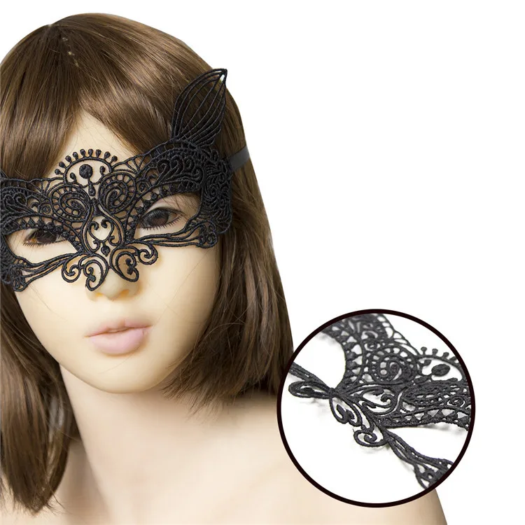 5pcs Adult Games Lady Lace Eye Mask with Cat Ear font b Sex b font Fetish
