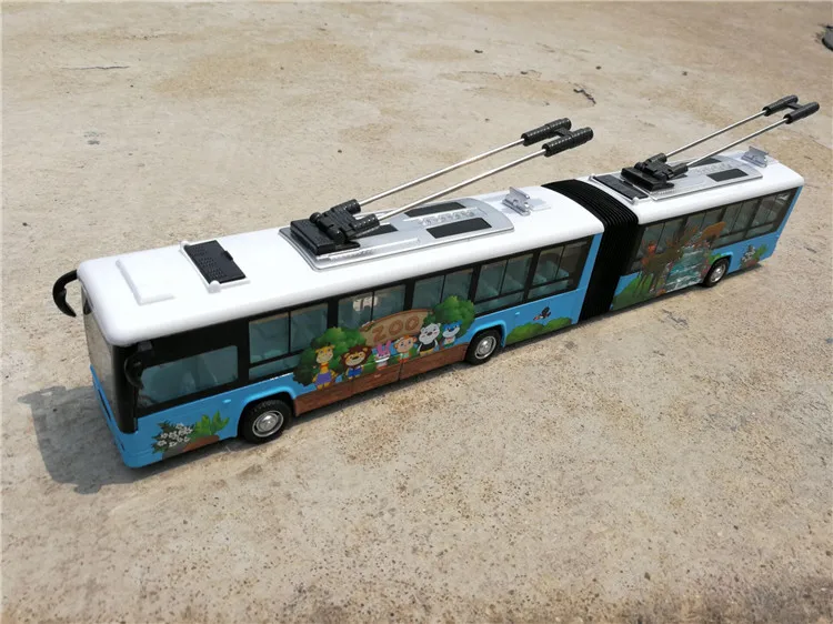 Высокая симуляция город троллейбус двойной автобус 1:48 сплав тяги обратно двойной автобус игрушечные машины Подарки