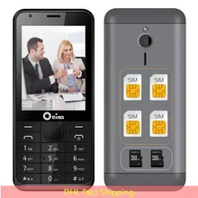 10 шт./партия oeina 230 4SIM его-и-ее пожилых телефон с Quad Band четыре SIM карты четыре ожидания Камера 2.8 дюймов Экран телефон