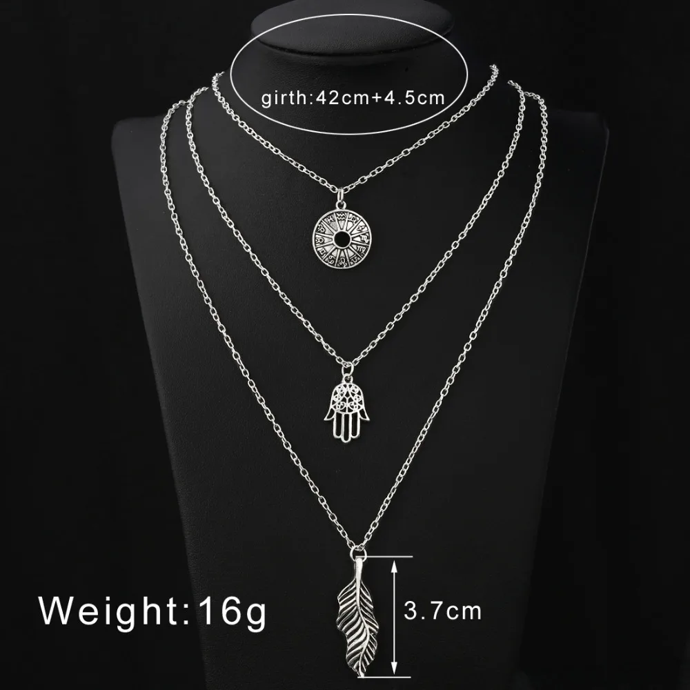 Тибетская Серебряная цепочка, многослойное ожерелье-чокер для женщин, чокер, ожерелье с подвеской, ожерелье, колье, женское колье