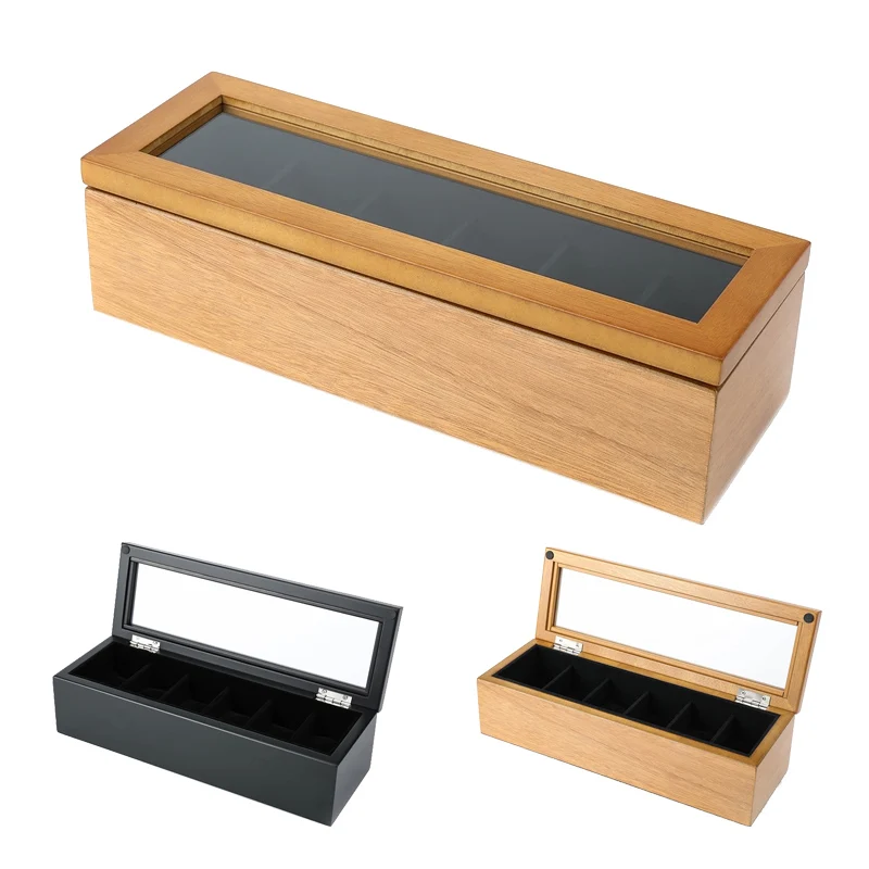 

2019Luxury 6 Grids Handmade Wood Watch Box Wood Clock Box Watch Case Time Box for Watch Holding