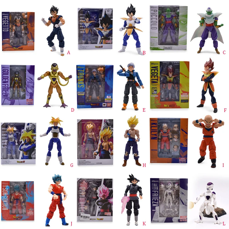 12 стилей Аниме Dragon Ball SHF Frieza Vegeta Piccolo Jr Goku Zamasu шорты ПВХ экшн фигурка кукла модель игрушка Рождественский подарок