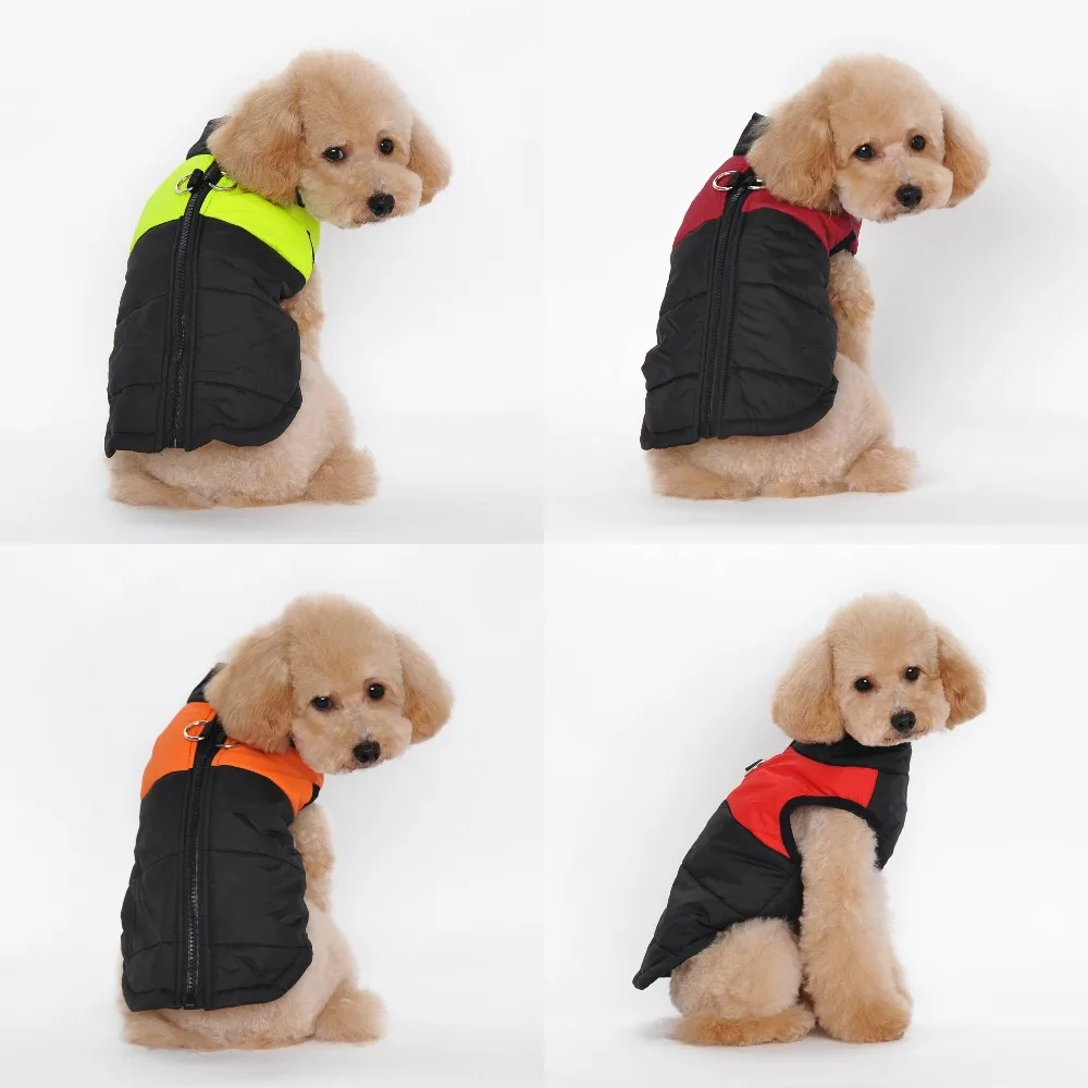 Vodotěsný Pet Dog Puppy Vest Bunda Pes Oblečení Kabát Pro Malé Střední Velké PsiChihuahua Oblečení Teplé Zimní 4 Barvy S-4XL
