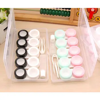 

5 Pair/set Practical Contact Lens Case Multiple Pairs Beautiful Small Fresh Glasses Cases Companion Box 449F