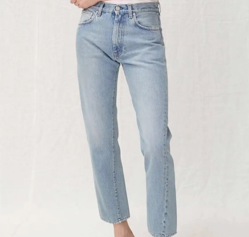 Для женщин джинсы для брюки девочек 2019 сезон весна лето новый асимметричный косой шов Высокая талия хлопок девять очков