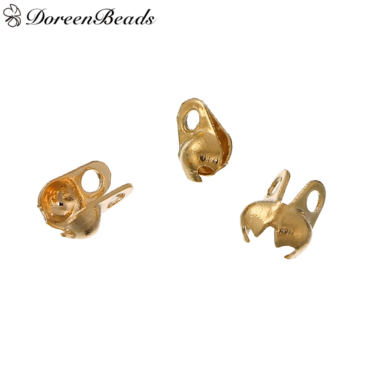 

DoreenBeads Copper Calottes End Crimps Beads Ball Chain Connector Clasp rose gold color(Fits Chain Size: 1.5mm)4x 3.3mm,500 PCs