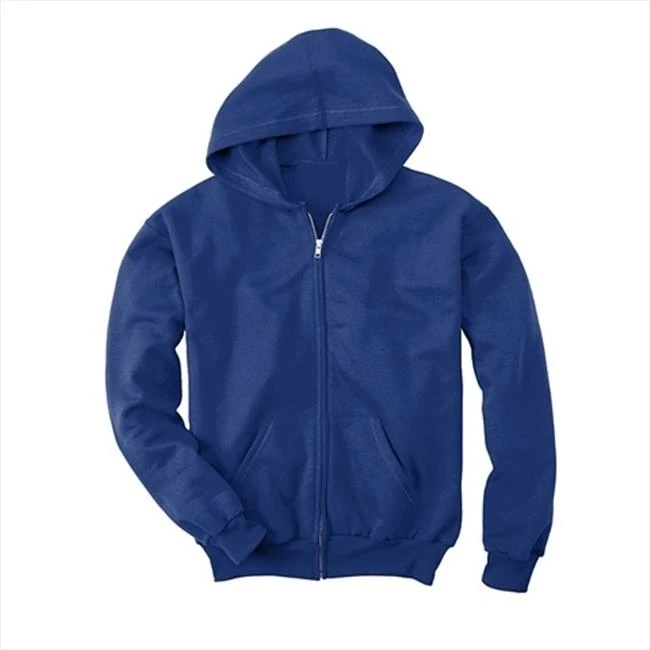 Hanes P480 Comfortblend Ecosmart Full-Zip Kids Hoodie Sweatshirt Size - Medium - Deep Royal