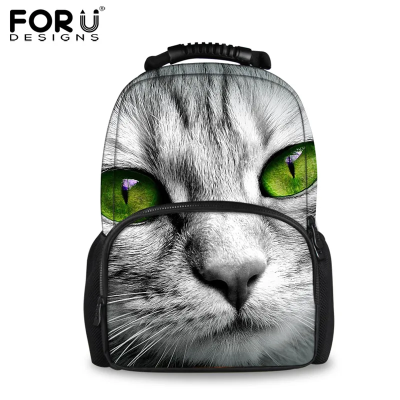Forudesigns животного 3d принтом кота рюкзак для Для женщин Mochilas ноутбук женский Фетр Рюкзаки большой Ёмкость ежедневные обновления Sac