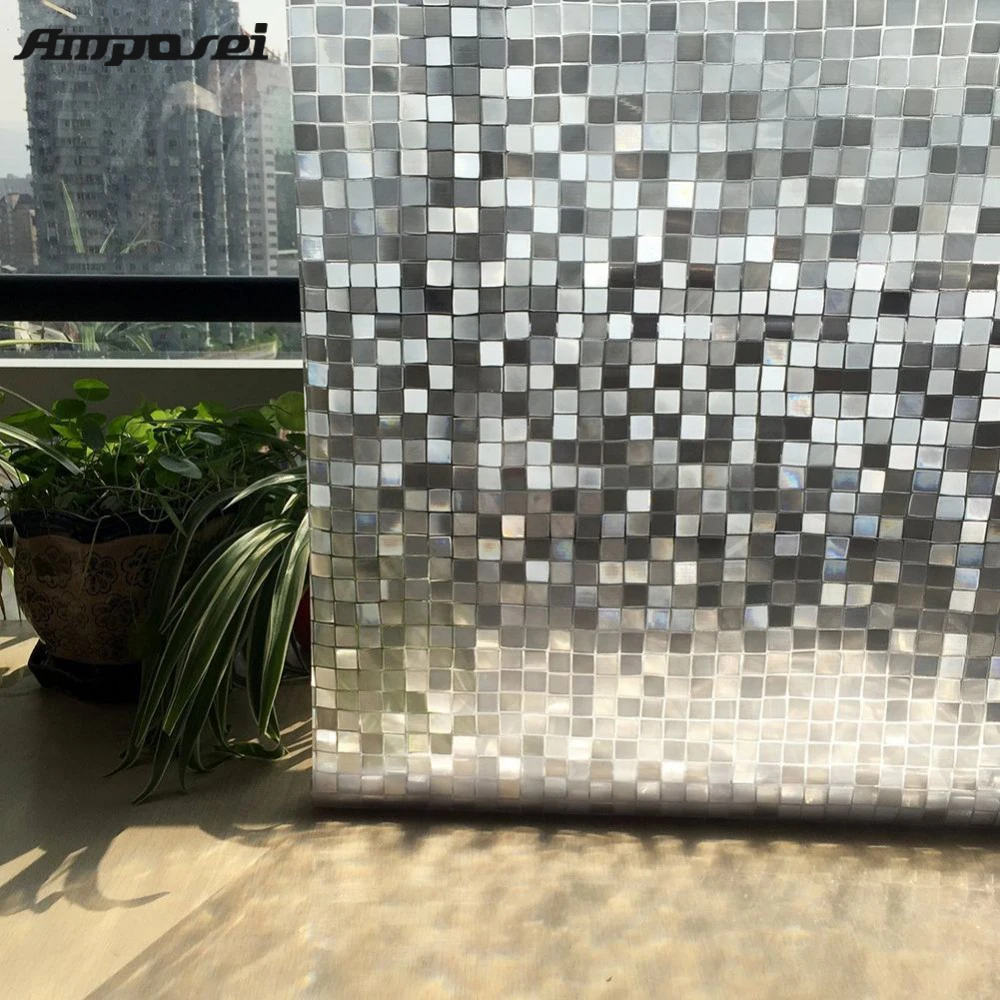 

Modern 45*200cm Forsted Privacy PVC Windows Glass Film Cube Design Home Bathroom Living Room Kitchen Balcony Door Stickers -FF