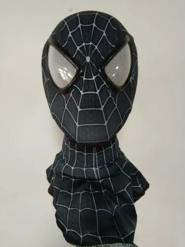 

Black white Cosplay amazing spiderman faceshell Lens&spiderman fabric mask props