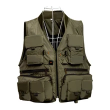 Открытый походный охотничий многокарманный сетчатый дышащий жилет без рукавов для мужчин рыболовная фотография быстросохнущие майки больших размеров