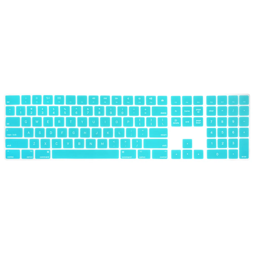 HRH силиконовый чехол для клавиатуры, защитная клавиатура для Apple Magic Keyboard с цифровой клавиатурой A1843 MQ052LL/A, выпущена в году - Цвет: Aqua Blue