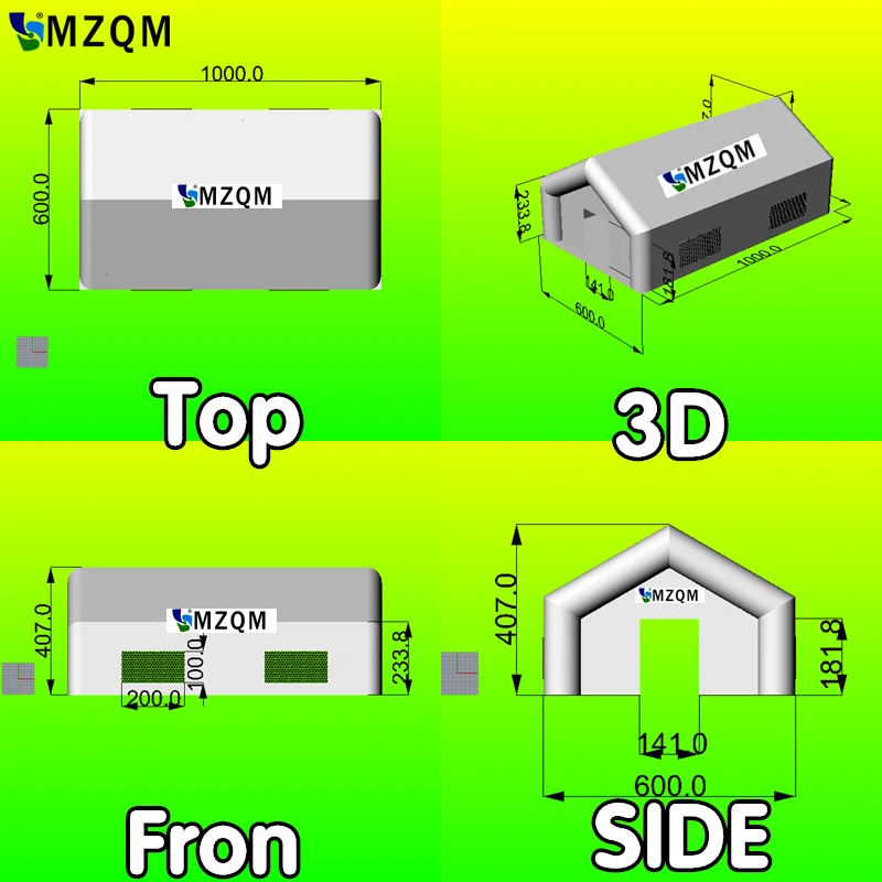 MZQM 10*6*4 м белый надувной шатер, надувной свадебный шатер, гигантский надувной шатер, надувной шатер Свадьба/событие/пар