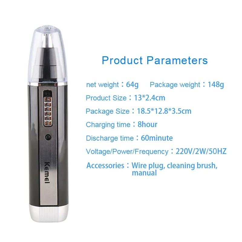 3 In 1 Wireless Rechargeable Nose Hair Trimmer For Men Trimer Ear Face Eyebrow Hair Removal Eyebrow Trimmer