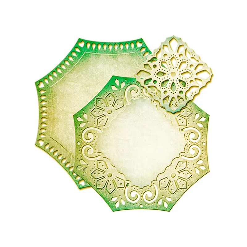 

Eastshape 3 Pcs/lot Metal Cutting Dies Scrapbooking For Card Making DIY Embossing Cuts New Craft Octagon Pattern Background