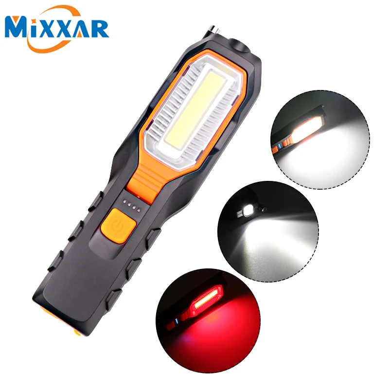 ZK20 COB LED Work light USB Rechargeable Working Flexible Magnetic Inspection Lamp Flashlight Emergency Light Torch