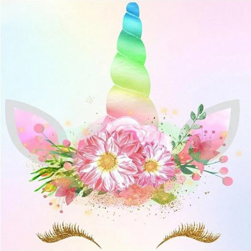 

DIY Diamond Painting Animals Diamond Embroidery Unicorn Mosaic Full Square/Round New Arrival Picture Of Rhinestones Decor H414