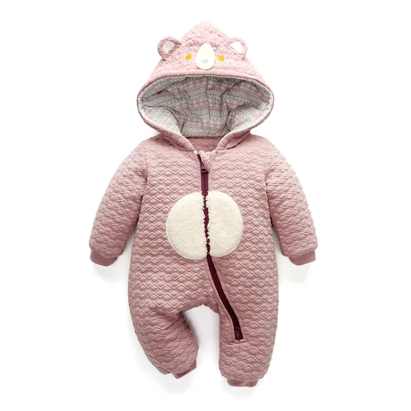 

Baby Winter Romper Clothes Newborn Boys And Girls Warm Romper Cartoon Clothes jumpsuits Hooded Outwear