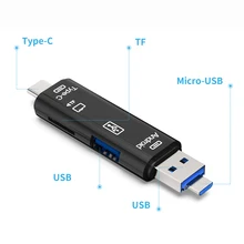 USB-C type C OTG кард-ридер высокоскоростной адаптер 5 в 1 Micro USB Женский TF карта тип-c конвертер мульти OTG для Macbook ноутбука ПК