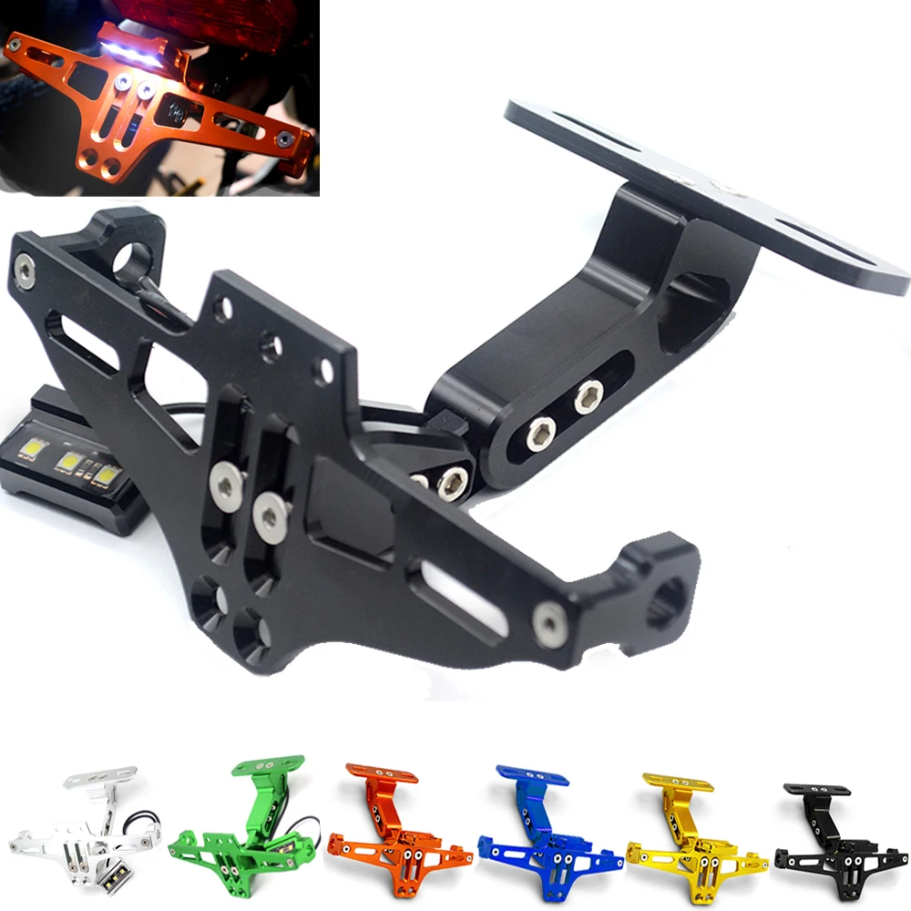 Ângulo com o Número de Licença da motocicleta Placa Quadro Titular Bracket Para Honda CBR600RR CBR 600 RR CBR600 CBR900RR CBR1000RR 2004 2016