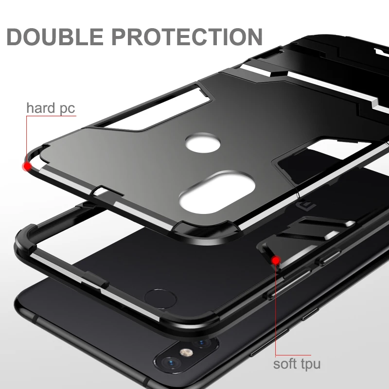 Чехол подставка для Xiaomi Mi 8 9 6 6X 5X A1 A2 Lite противоударный защитный чехол SE Mix 2 2S Max 3 Note