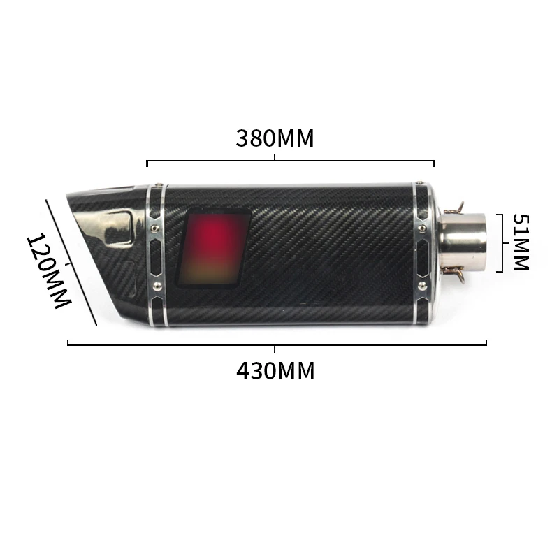 Универсальный глушитель выхлопной трубы мотоцикла наконечник трубы дБ убийца модифицированный 38 мм-51 мм мото хвост Настоящее углеродное волокно глушитель системы
