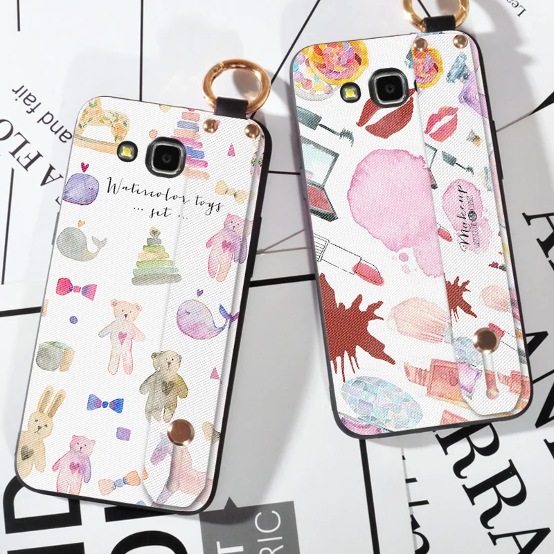 

Matte Phone Case For Samsung Galaxy J7 2016 Back Frosted Sext Lip Cover For Samsung J7 2017 EU J730 Ring Strap Stand Case