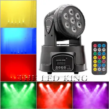 

Professional RGBW Mix Color DMX-512 Mini Moving Head Light 100W Disco Light Disco KTV Club Party Christmas LED Stage Effect Lamp