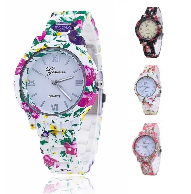 

New design Ladies flower cloth wristwatch fashion women dress watch high quality fabric watch sweet girls Bracelet watch montre