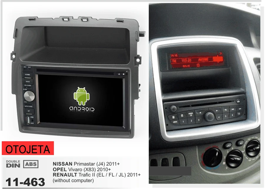 Sale Fit for nissan primastar J4 opel vicaro quad core android 8.1 frame plus car radio multimedia stereo headunits tape recorder gps 0