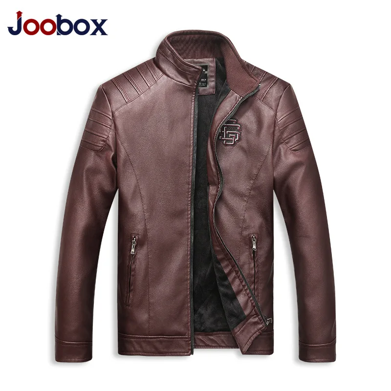 JOOBOX Мужская замшевая куртка модная Осенняя мотоциклетная искусственная кожа мужские зимние куртки-бомберы Верхняя одежда Пальто из искусственной кожи 3xl - Цвет: 2