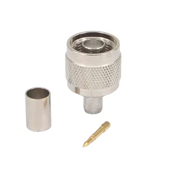 

2 Pieces N-Type Male Connector RF Coaxial Connector for RG5 LMR300 RG212 5D-FB cable RF Coaxial Connector