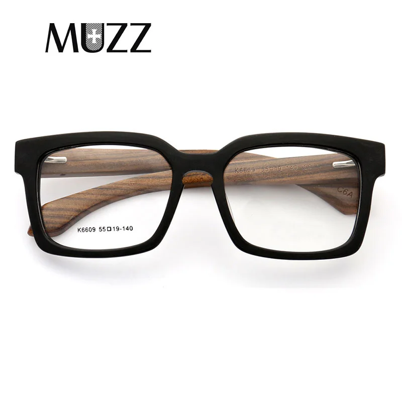 MUZZ бренд ретро Squar для женщин и мужчин оправа для очков Высокое качество Новая Винтажная имитация деревянная оправа овальные очки для чтения - Цвет оправы: C2