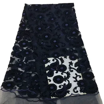 

2018 Modern design Tulle Lace Nigerian Lace Fabrics For Wedding dress Hot sale African Mesh Lace Fabric A403-2