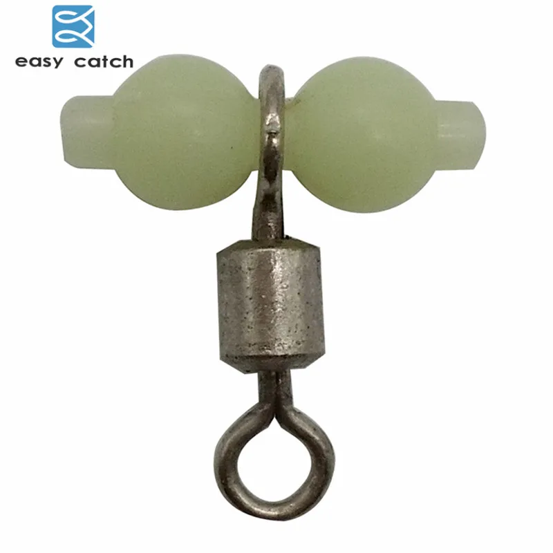 

Easy Catch 30pcs Luminous Cross Line Rolling Fishing Swivel 3 Way Fishing Line Connector Swivel Size L S