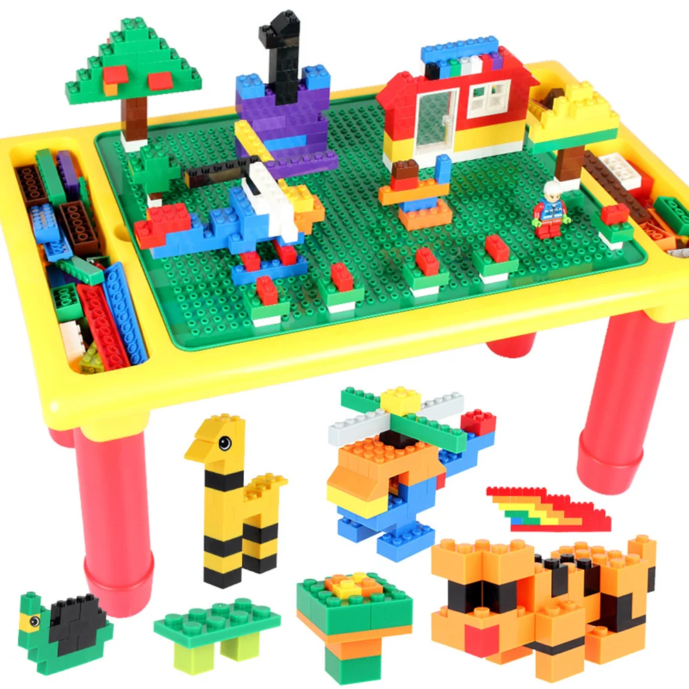 

New Multi Function Foldable Building Blocks Table For Small Bricks Desk Base Plate Compatible With legoeINGLYS Gift For Children