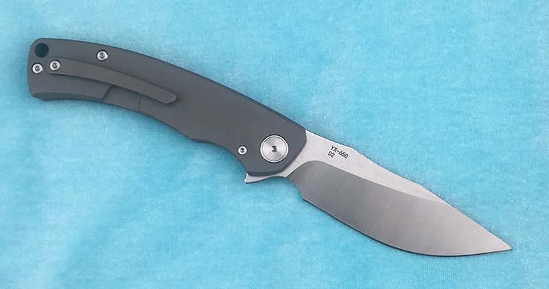 LEMIFSHE YX-650 Складной Нож С флиппером ручка из титанового сплава D2 лезвие керамический подшипник охотничий кемпинг EDC инструмент для выживания