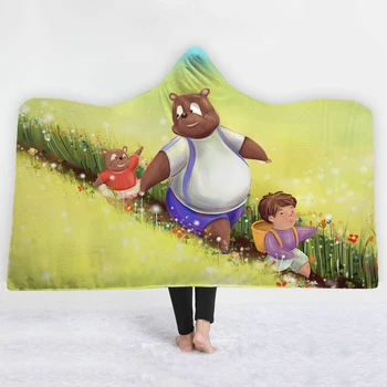 

Blankets Bear little friend paddyfield hats soft bedroom Blankets comfortable Fashion cartoon style twin full size Blankets