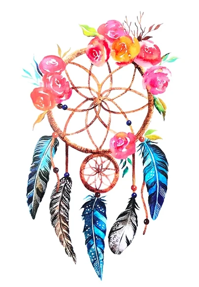 

Waterproof Temporary Tattoo Sticker Feather dreamcatcher Body Art Fake Tatto Flash Tatoo Tatouage Leg Arm for Women Men Girl