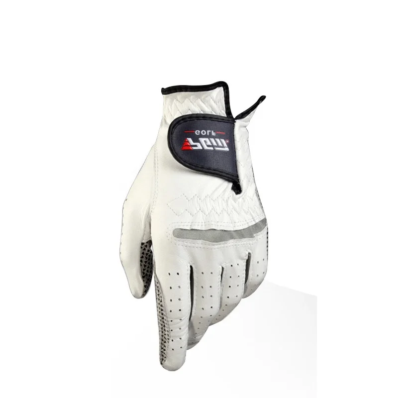 Мужские натуральные кожаные перчатки для гольфа мужские левые и правые мягкие дышащие из чистой овчины с противоскользящими гранулами перчатки для гольфа - Цвет: let hand
